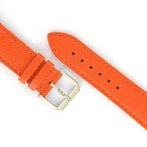 Bracelet Apple Watch, Cuir de veau, Orange, VH08