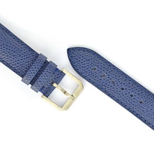 Bracelet Apple Watch, Cuir de veau, Bleu, VH15