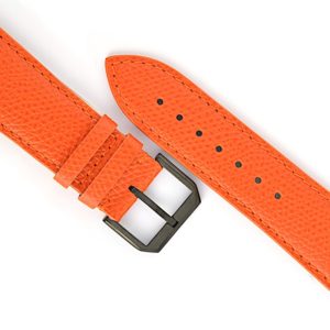 Bracelet Apple Watch, Cuir de veau, Orange, VH08